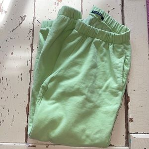 Neon Green Brandy Melville Sweatpants